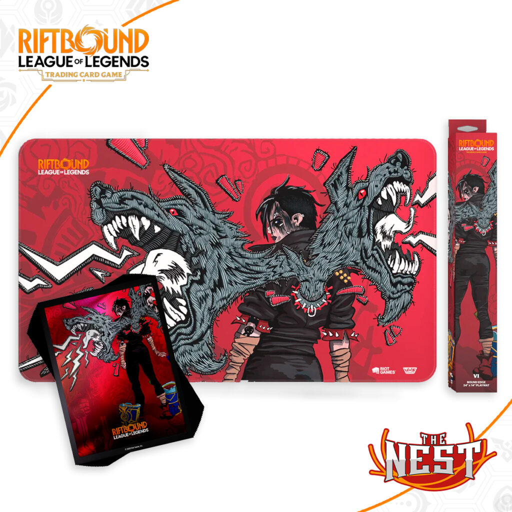 Double Kill!!!!: Vi, Piltover Enforcer Playmat + Vi, Piltover Enforcer Art Sleeves